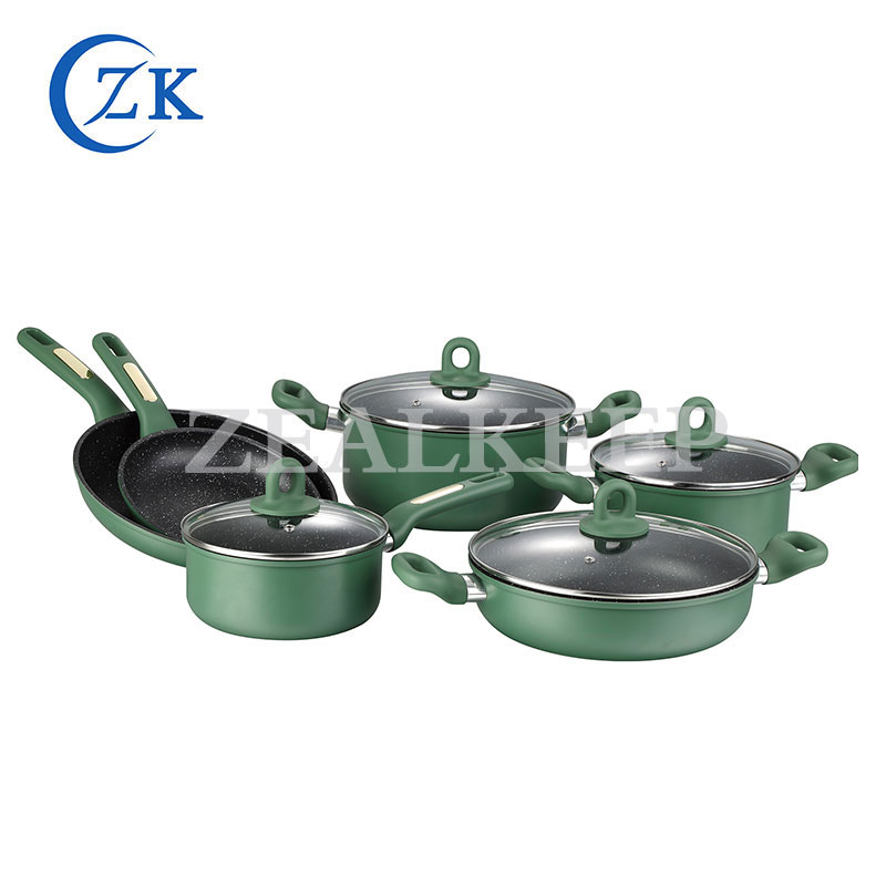 Perché dovresti scegliere il set di pentole antiaderenti in alluminio con manico in gomma e bordo arrotolato per la tua cucina